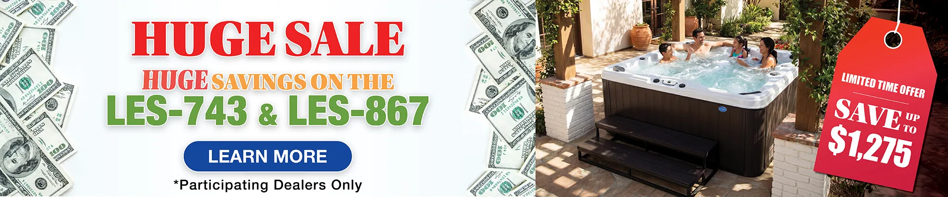 Calspas hot tub being used in a family setting - Crowley